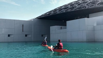 Watersports company Seahawk is offering kayak tours around Louvre Abu Dhabi. Seahawk