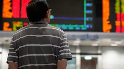 China's CSI300 financial sector sub-index was lower by 1.04 per cent on Friday morning. AP