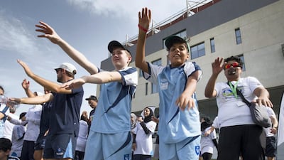 Contestants from schools and sports clubs gathered to compete in a series of races, sprints, obstacle course races and gymnastics competitions. Leslie Pableo / The National