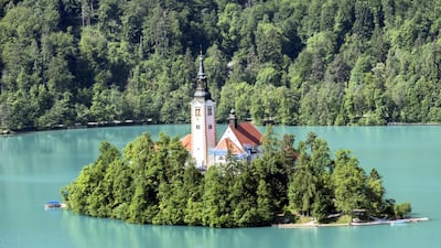 6. Take the journey of the pilgrims at Lake Bled in Slovenia.