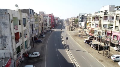 An aerial view of a nearly-deserted Kolar area in Bhopal, India. EPA