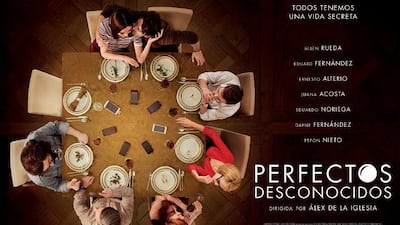 The theatrical poster for the Spanish remake of Perfect Strangers
