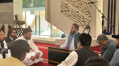Sheikh Attaurrahman leads a nikkah ceremony. Ismaeel Naar / The National