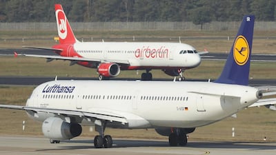 Lufthansa would lease 38 crewed planes from smaller rival airberlin under a deal signed last year. Sean Gallup / Getty Images