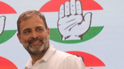 Rahul Gandhi returned to parliament this week after a criminal defamation conviction was overturned. EPA