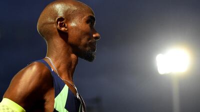 Great Britain's Mo Farah after failing to achieve the qualifying time in the 10,000m in Manchester. Getty