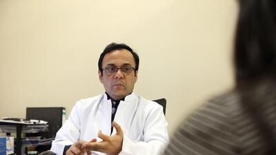 Ganesh Bhat, consultant gastroenterologist at Medeor 24x7 Hospital in Dubai. Satish Kumar / The National