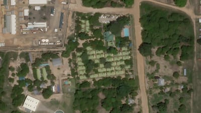 A satellite image of the Amarula Palma hotel, where foreign workers sheltered during an ISIS on Palma, Mozambique. AP