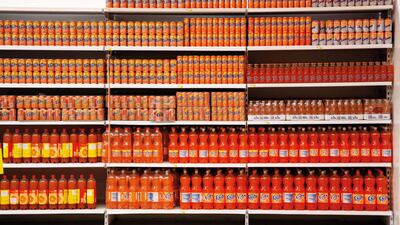 ERBIL, IRAQ: A section of shelves in the Carrefour supermarket in Family Mall in Erbil.