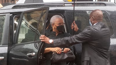 Graca Machel, the widow of South African president Nelson Mandela and Mozambique president Samora Machel, arrives at the church. EPA