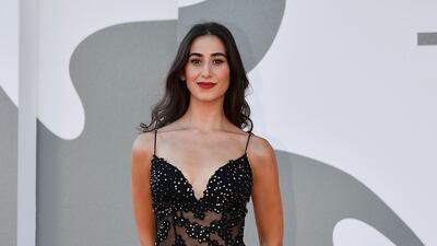 Maria Zreikat arrives for the premiere of 'Laila in Haifa' during the 77th Venice Film Festival on September 8, 2020. EPA