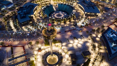 The edifice was designed by London-based Asif Khan, who can also take credit for Expo's three entry portals, which use strands of ultra-lightweight carbon-fibre composite, and Expo's public realm.