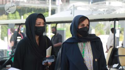 Her Excellency Jameela Al Muhairi, Minister of State for Public Education, accompanies government school pupils on a trip to Expo 2020 Dubai