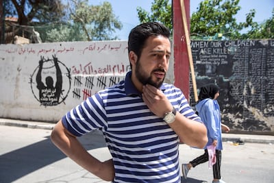 Anas Sarour, 30, was born and raised in the Aida refugee camp. Heidi Levine for The National