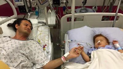 Khalid Hawasli and Ryan as they prepared for an operation that would change the boy’s life. Courtesy Khalid Hawasli