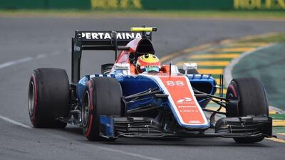 Rio Haryanto shown in action during the Formula One Australian Grand Prix in Melbourne on Sunday.