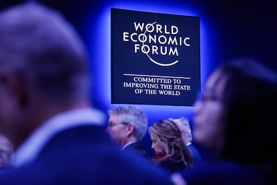 Attendees during a panel session at the 2025 World Economic Forum in Davos, Switzerland. Bloomberg