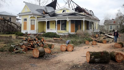 Many historic homes in Selma, Alabama were damaged by the storm. AP