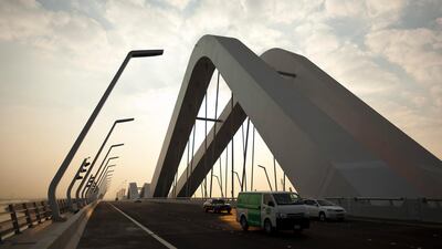The bridge is the late architect Zaha Hadid’s signature piece. Andrew Henderson / The National