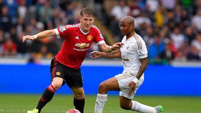 Bastian Schweinsteiger, left, is sure to leave Manchester United this summer after Jose Mourinho told him he has no future at the club. Stu Forster / Getty Images
