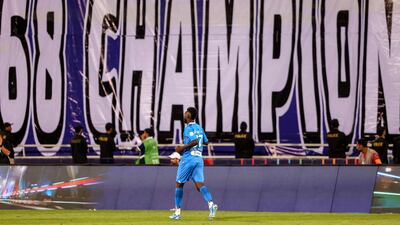 Hilal's players celebrate their 19th Saudi Pro League title with the fans. AFP