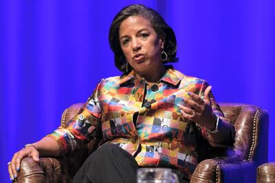 Susan Rice speaks at an event at Vanderbilt University's Langford Auditorium in Nashville, February, 2020. USA Today