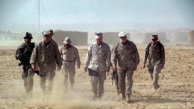 Gen. James Amos, commandant of the Marine Corps, in Helmand province in southern Afghanistan, November, 2011.