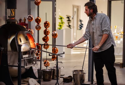 Austrian artist Robert Comploj offers glassmaking workshops at his studio in Vienna. Photo: Anantara Palais Hansen Vienna