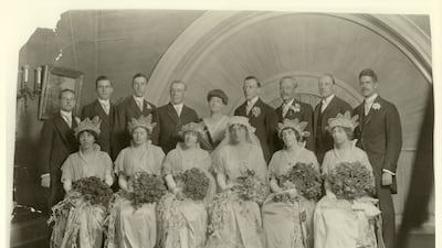 Jessie Woodrow Wilson, daughter of president Woodrow Wilson and Ellen Wilson, married Francis Bowes Sayre in the East Room on November 25, 1913. Photo: Library Archives / Wikimedia Commons