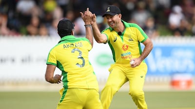 Ricky Ponting congratulates Wasim Akram during the Bushfire Cricket Bash match in Melbourne. Getty Images