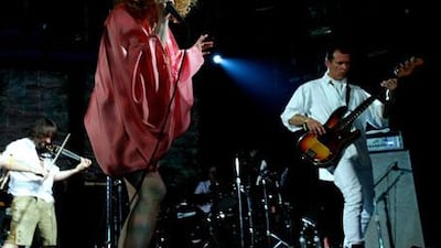 Alison Goldfrapp with the band Goldfrapp.