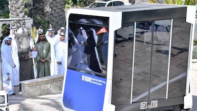 Government of Dubai Media Office – 13 February 2018: Vice President and Prime Minister of the UAE and Ruler of Dubai His Highness Sheikh Mohammed bin Rashid Al Maktoum, attended initial tests of the world’s first autonomous pods. The project is developed by The Roads and Transport Authority (RTA), in cooperation with Next Future Transportation. The project is part of RTA’s efforts under Dubai Future Accelerators initiatives. Wam