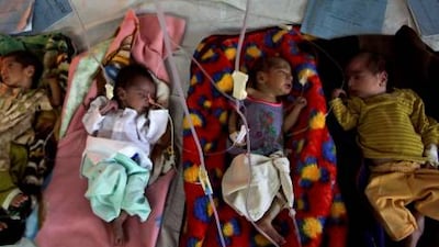 Newly born babies sleep at a hospital in Jammu, India, the country now home to 17 per cent of all people in the world.