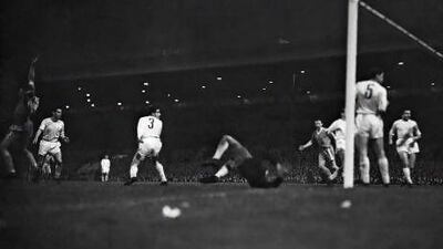 After Manchester United defeated Athletic Bilbao, it was on to a series against Real Madrid, in white, who defeated them 5-3 on aggregate in the semi-final. Even in losing, Matt Busby had proven his point to the English FA, who had opposed their teams playing in European competitions.