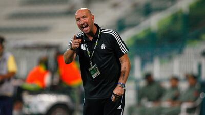 Al Nasr head coach Walter Zenga makes his point. Jake Badger/The National