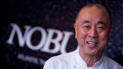 Nobu Matsuhisa (above) and Giorgio Locatelli will present a six-course tasting menu on November 16 coinciding with The Palms' Culinary Month. Courtesy Nobu Dubai