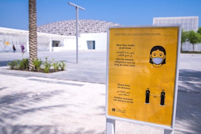 Louvre Abu Dhabi reopened its doors to visitors in June. Victor Besa / The National