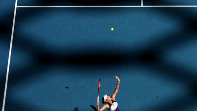Croatia's Donna Vekic serves during her Australian Open fourth-round defeat against Jennifer Brady of the United States at Melbourne Park on Monday, February 15. Getty