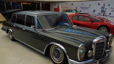 A 1970 Mercedes-Benz 600 Pullman at the Classic Car Show in Marina Mall, Abu Dhabi. Delores Johnson / The National