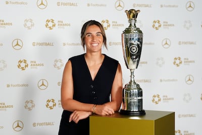 Mariona Caldentey with her PFA Players' Player of the Year Award. PA