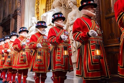 A ceremonial search of the Houses of Parliament cellars by the Yeomen of the Guard. EPA