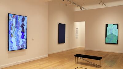 Canogar uses live feeds and the internet to create digital fabrics