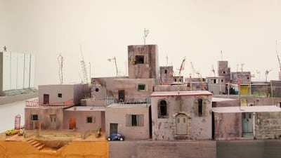 The Palestian artist Wafa Hourani’s Qalandia 2067 is an elaborate maquette of the military checkpoint between Jerusalem and Ramallah in the year 2067, its name a reference to the 100th anniversary of the Six Days War.