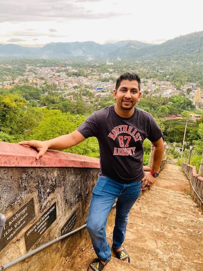Mohamed Shan has been in Sri Lanka since March but will be flying back to the UAE soon after successfully updating his personal details on the new site. Courtesy: Mohamed Shan