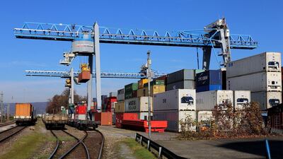 Swissterminals's Frenkendorf facility near Basel, Switzerland. DP World has taken a 44% stake in the family-owned container terminal operator. Image courtesy of DP World.