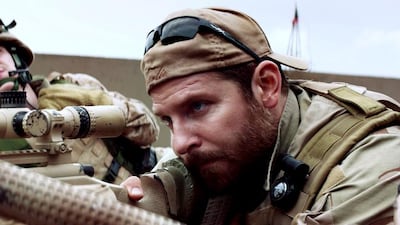 Bradley Cooper spent 15-hour days, five days a week at the gym and with a dialect coach to ensure that he looked and sounded like the real Chris Kyle. Warner Bros Pictures