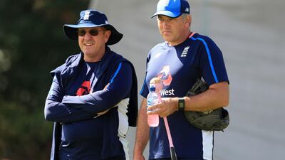 Chris Silverwood, right, is replacing Trevor Bayliss, left, as England's new heads coach. PA