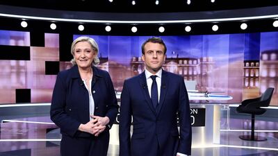 Emmanuel Macron was widely seen as the winner of the 2017 TV debate with Marine Le Pen. AFP