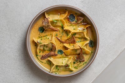 Thareed ravioli at Erth restaurant in Abu Dhabi. Photo: Erth