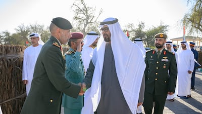 President Sheikh Mohamed bin Zayed with Maj Gen Sheikh Ahmed bin Tahnoon Al Nahyan